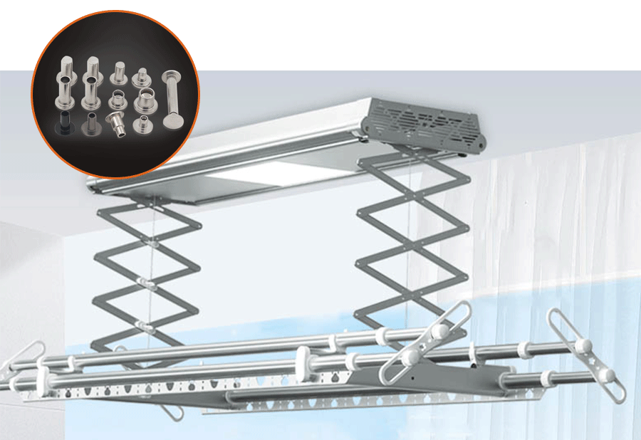 拉斯维加斯3499进入网站不锈钢铆钉应用于晾衣架