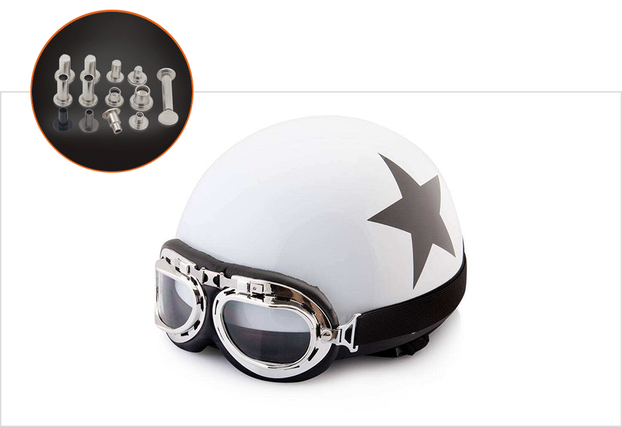 拉斯维加斯3499进入网站不锈钢铆钉应用于电动车头盔